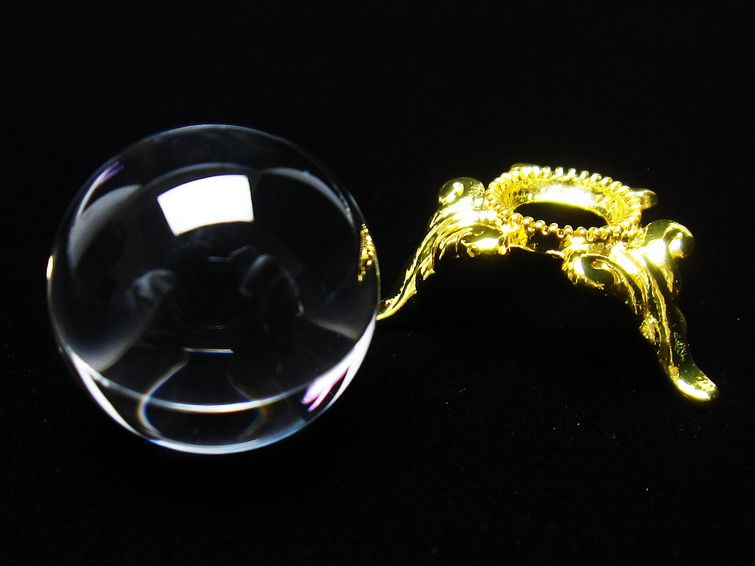 水晶 丸玉 ブラジル産 20mm 一点物 141-6380