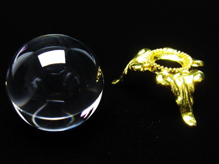 水晶 丸玉 ブラジル産 20mm 一点物 141-6381