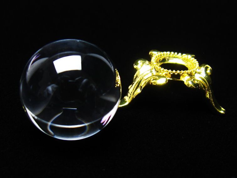 水晶 丸玉 ブラジル産 20mm 一点物 141-6390