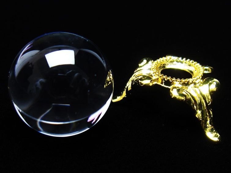 水晶 丸玉 ブラジル産 20mm 一点物 141-6398