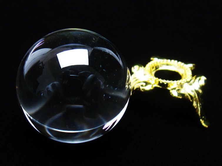 水晶 丸玉 ブラジル産 24mm 一点物 141-6408