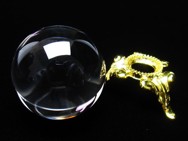 水晶 丸玉 ブラジル産 24mm 一点物 141-6412