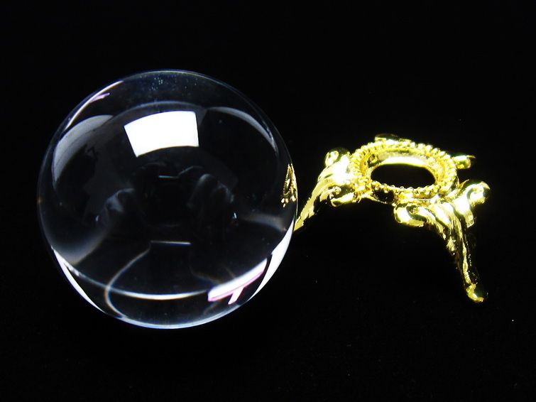 水晶 丸玉 ブラジル産 24mm 一点物 141-6417