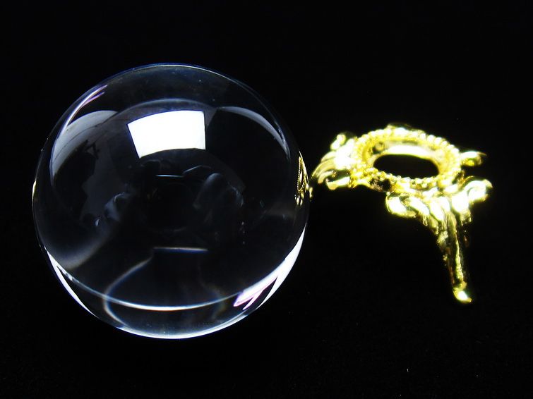 水晶 丸玉 ブラジル産 24mm 一点物 141-6419