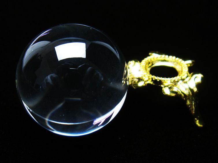 水晶 丸玉 ブラジル産 24mm 一点物 141-6423
