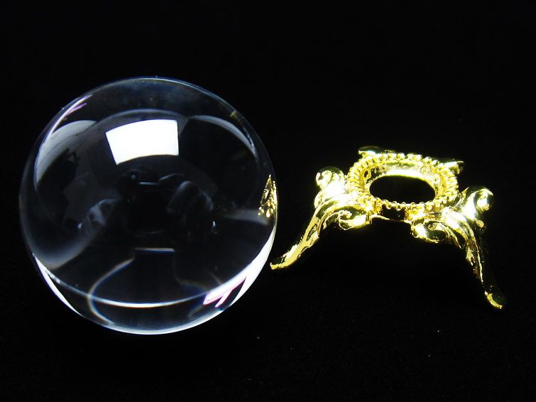 水晶 丸玉 ブラジル産 24mm 一点物 141-6424