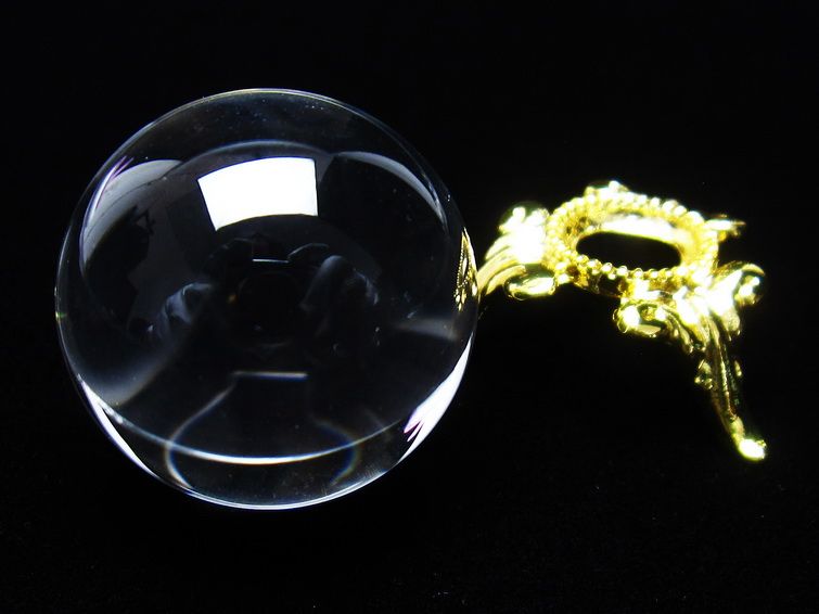 水晶 丸玉 ブラジル産 24mm 一点物 141-6427
