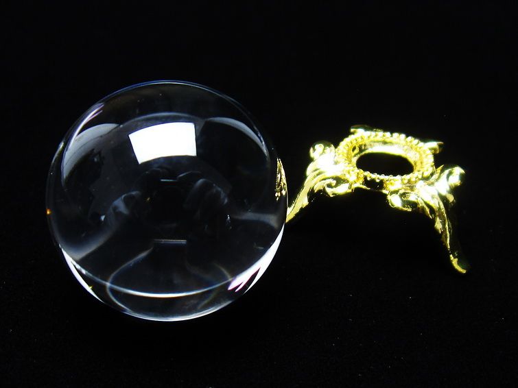 水晶 丸玉 ブラジル産 24mm 一点物 141-6434