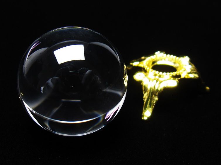 水晶 丸玉 ブラジル産 24mm 一点物 141-6436
