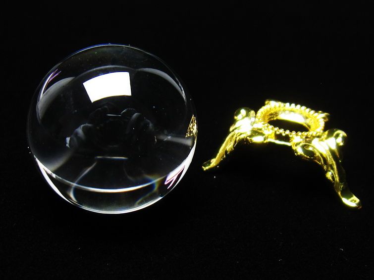 水晶 丸玉 ブラジル産 24mm 一点物 141-6439
