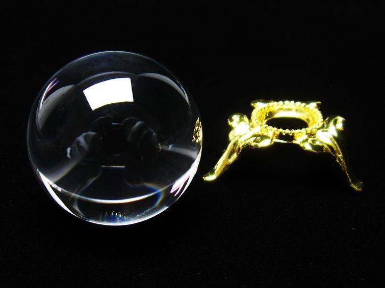 水晶 丸玉 ブラジル産 24mm 一点物 141-6445