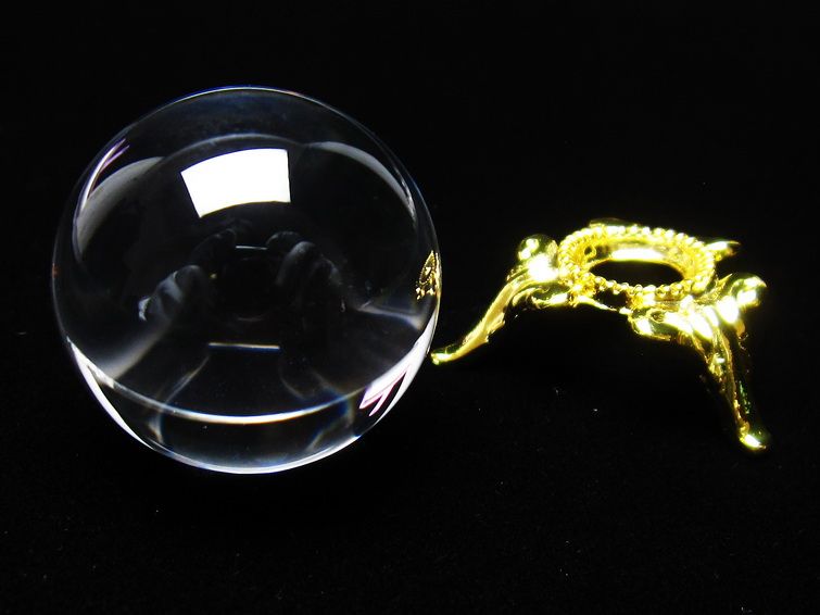水晶 丸玉 ブラジル産 24mm 一点物 141-6446