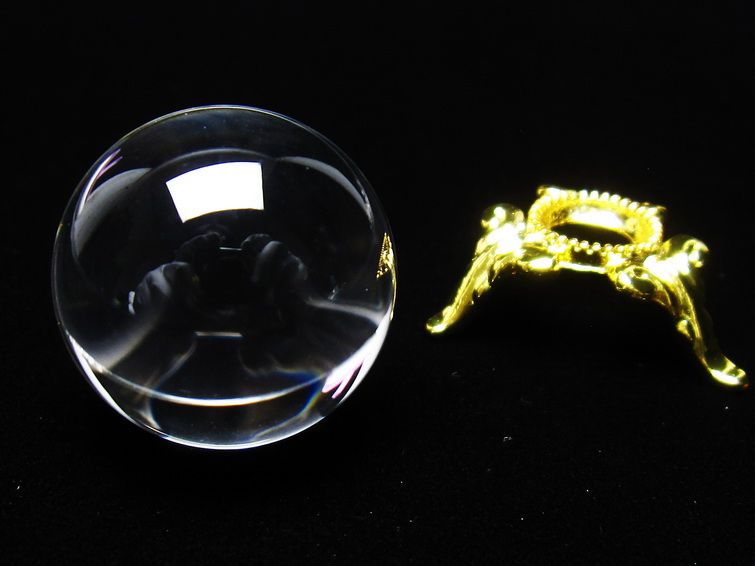 水晶 丸玉 ブラジル産 24mm 一点物 141-6457