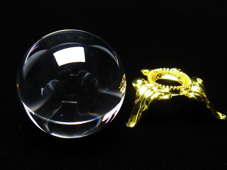 水晶 丸玉 ブラジル産 24mm 一点物 141-6458
