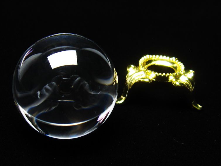 水晶 丸玉 ブラジル産 30mm 一点物 141-6465
