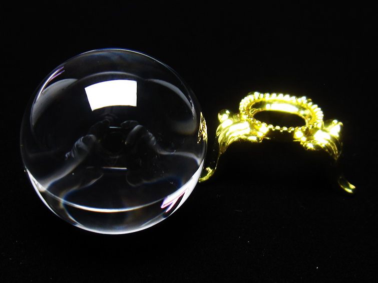 水晶玉 水晶 丸玉 スフィア ブラジル産 30mm 一点物 141-6474