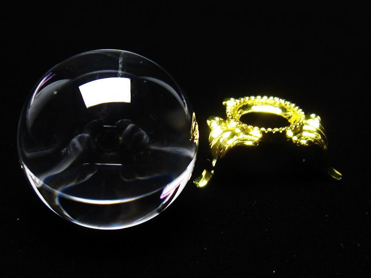 水晶 丸玉 ブラジル産 30mm 一点物 141-6476