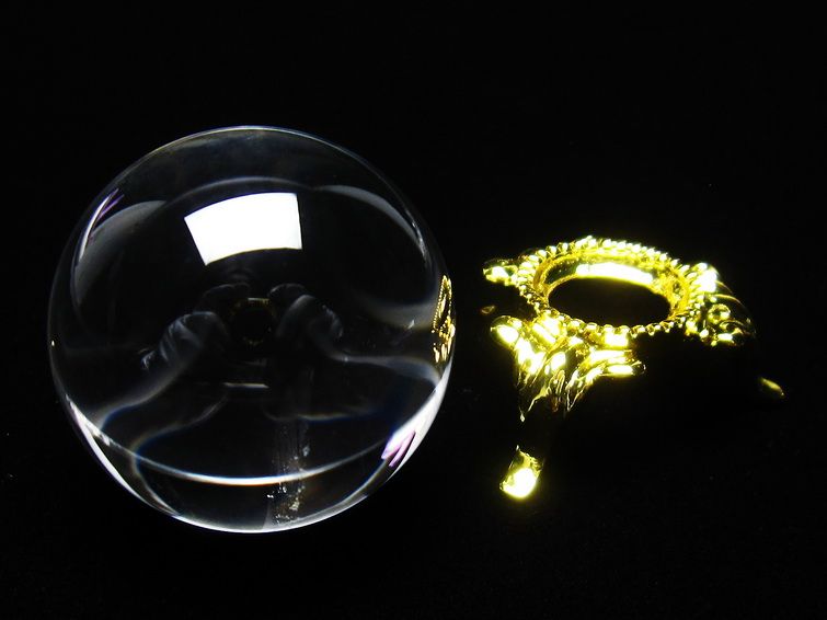 水晶 丸玉 ブラジル産 30mm 一点物 141-6487