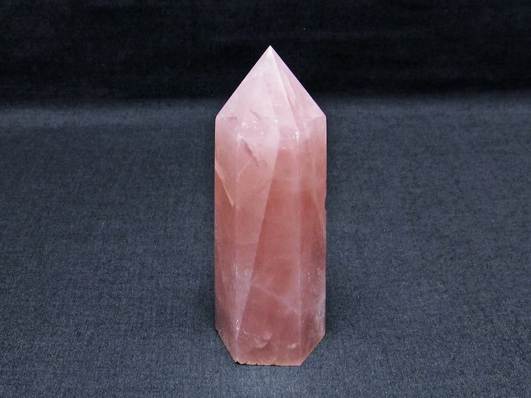 ローズクォーツ 六角柱 紅水晶 ポイント 一点物 142-7315