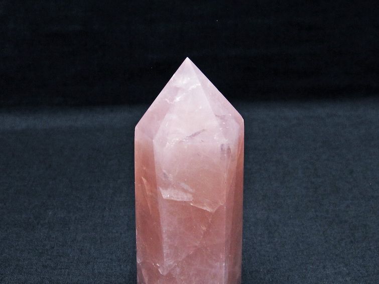 ローズクォーツ 六角柱 紅水晶 ポイント 一点物 142-7315