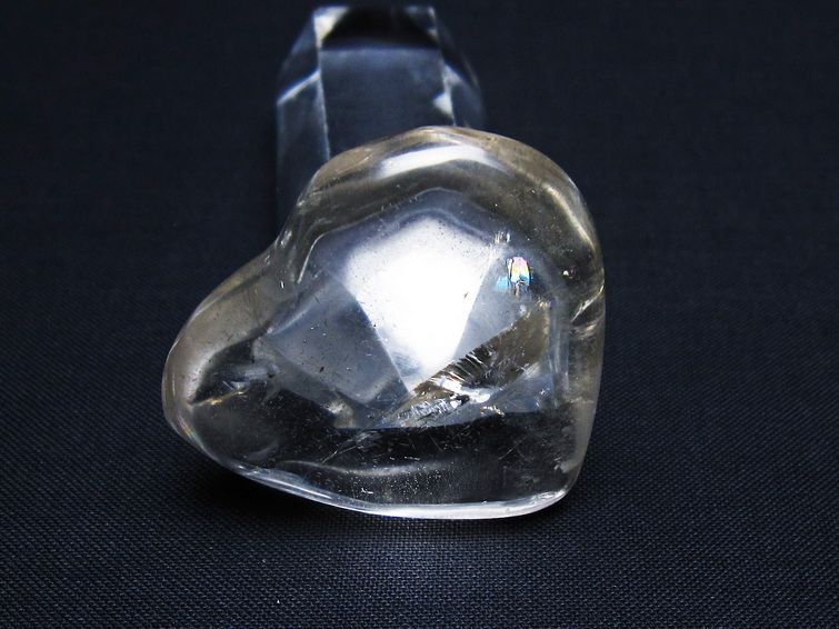 水晶 ハート置物 一点物 145-1437