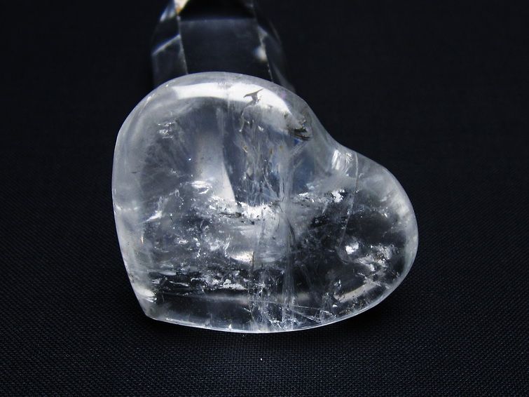 水晶 ハート置物 一点物 145-1439