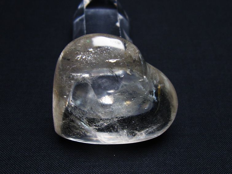 水晶 ハート置物 一点物 145-1441