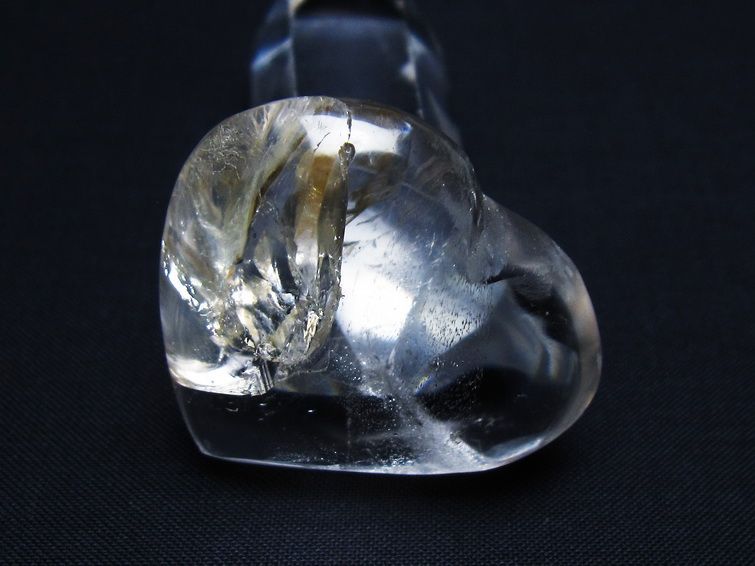 水晶 ハート置物 一点物 145-1444