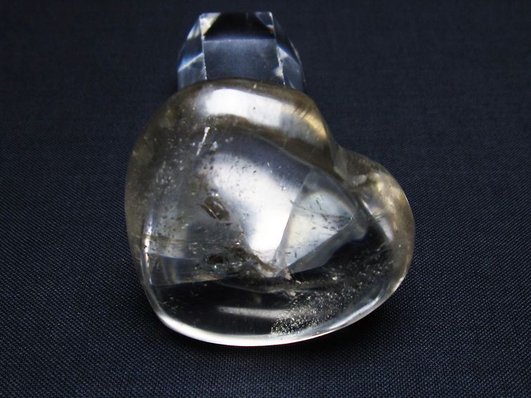 水晶 ハート置物 一点物 145-1451