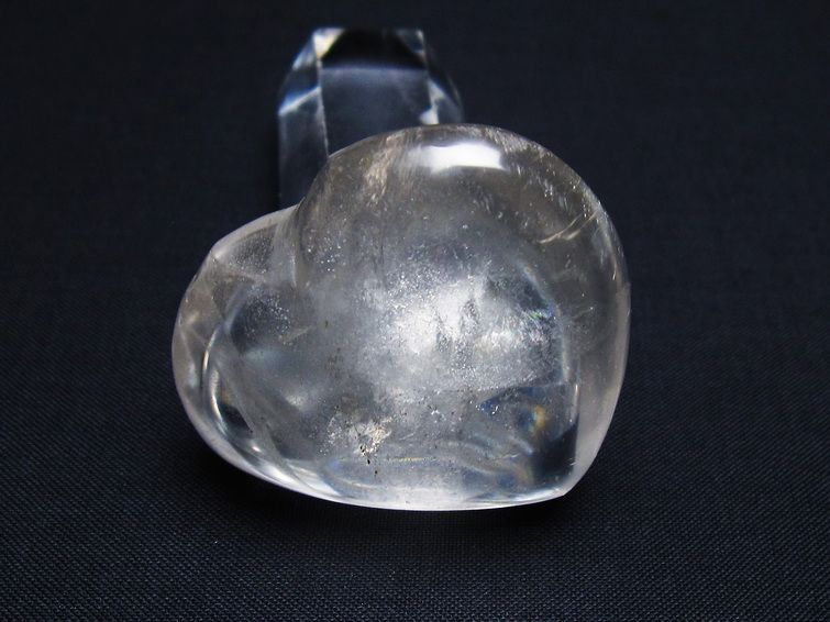 水晶 ハート置物 一点物 145-1456