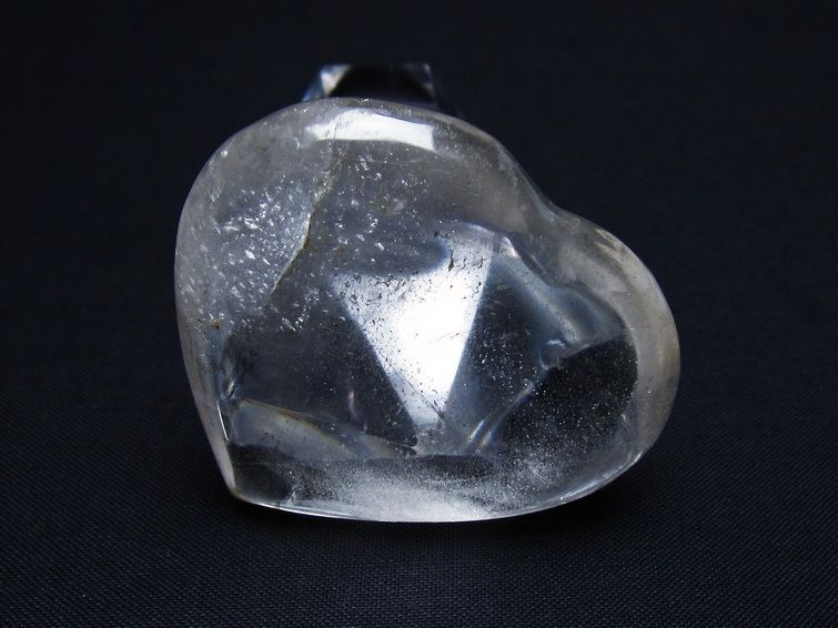 水晶 ハート置物 一点物 145-1458