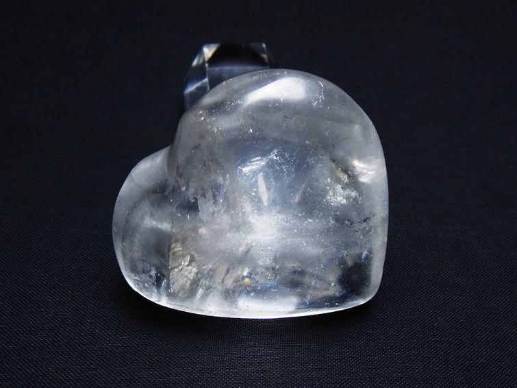水晶 ハート置物 一点物 145-1461