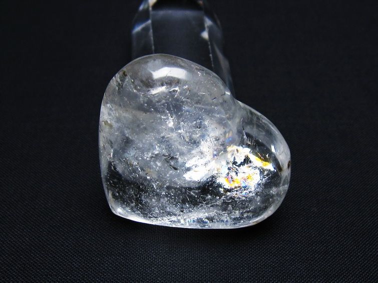 水晶 ハート置物 一点物 145-1462