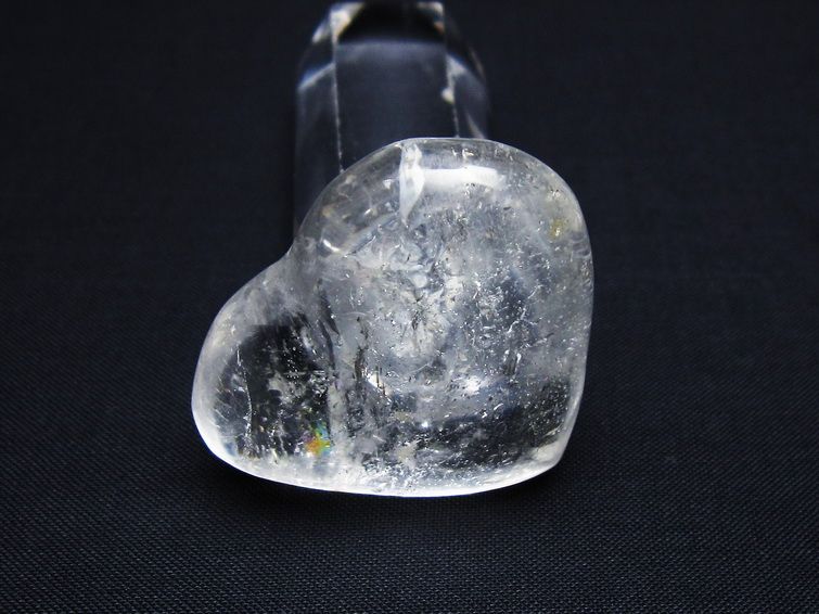 水晶 ハート置物 一点物 145-1462