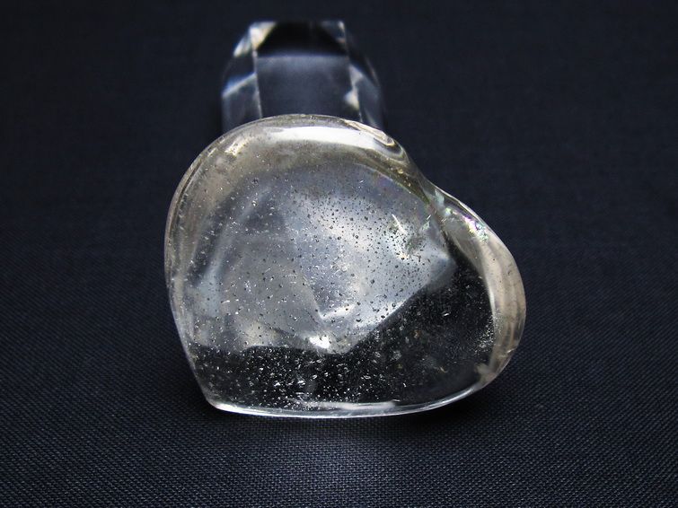 水晶 ハート置物 一点物 145-1463