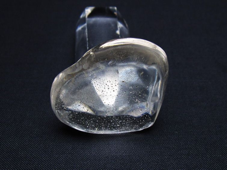 水晶 ハート置物 一点物 145-1463