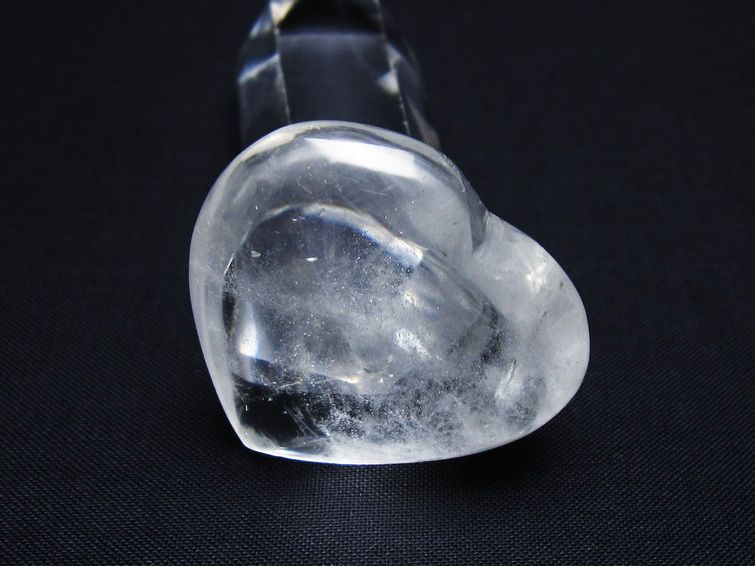 水晶 ハート置物 一点物 145-1466