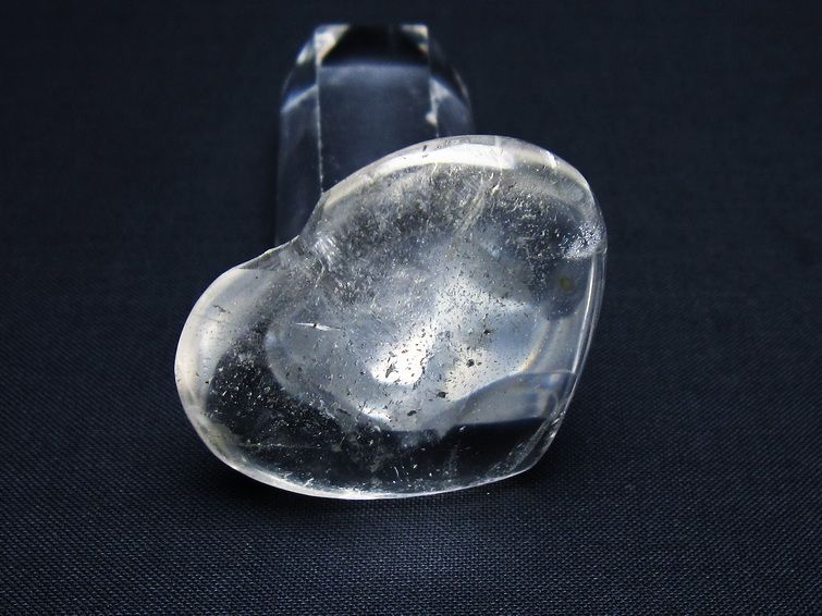 水晶 ハート置物 一点物 145-1467