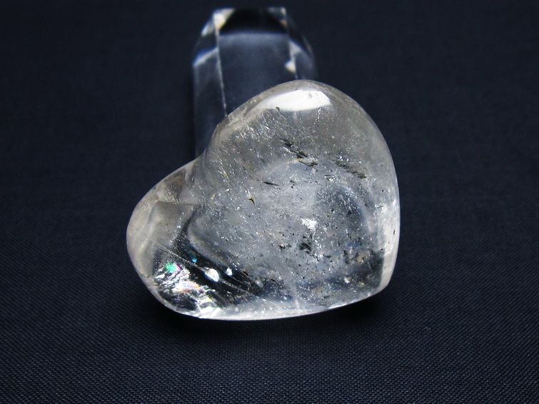 水晶 ハート置物 一点物 145-1469
