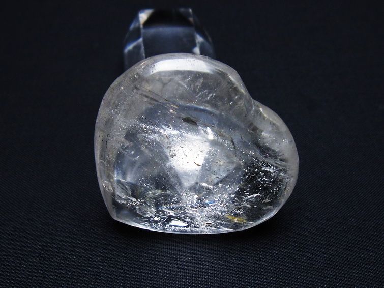 水晶 ハート置物 一点物 145-1472