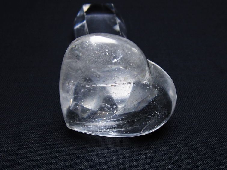 水晶 ハート置物 一点物 145-1475