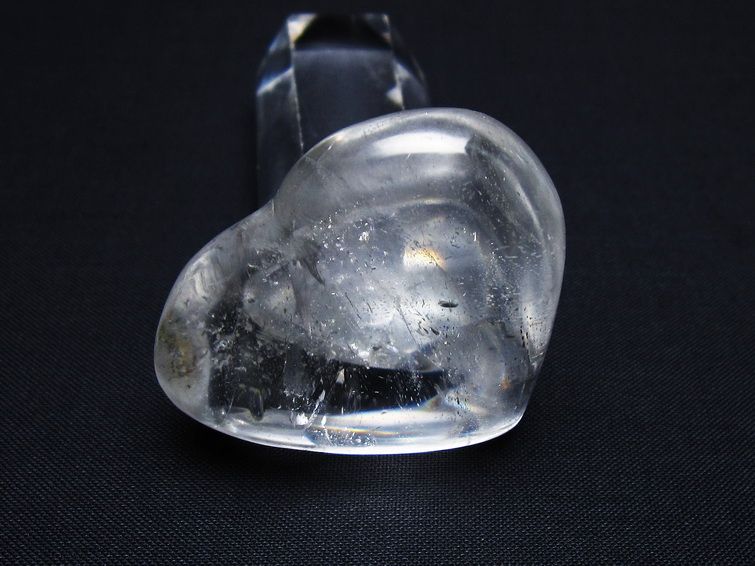 水晶 ハート置物 一点物 145-1475