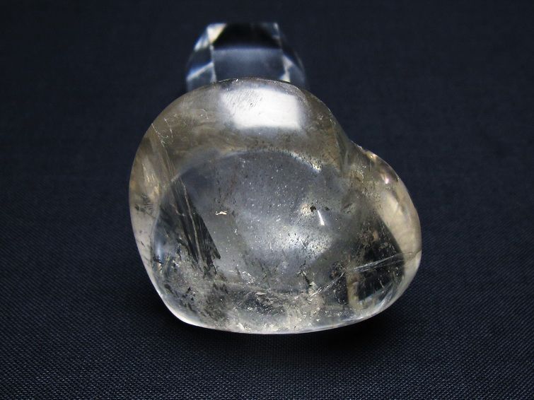 水晶 ハート置物 一点物 145-1476