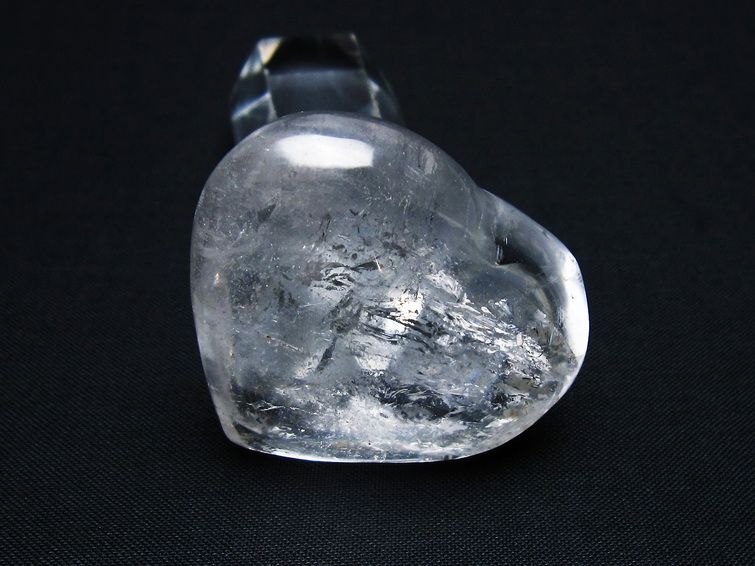 水晶 ハート置物 一点物 145-1478