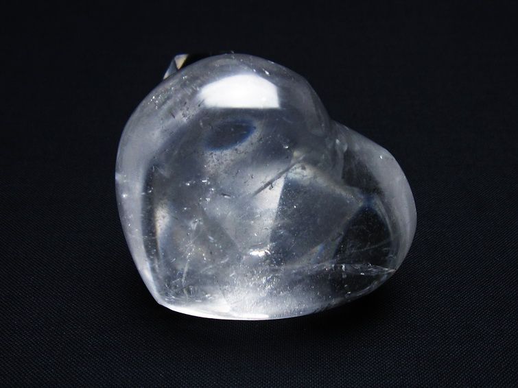 水晶 ハート置物 一点物 145-1484