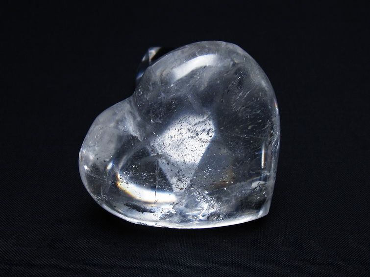 水晶 ハート置物 一点物 145-1489