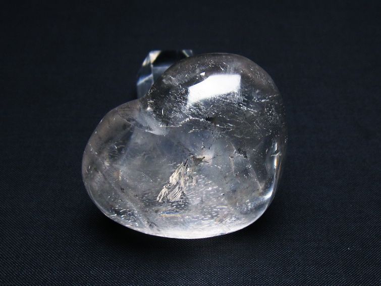 水晶 ハート置物 一点物 145-1492