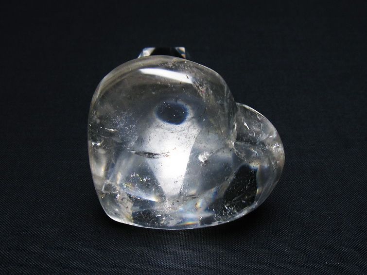 水晶 ハート置物 一点物 145-1494