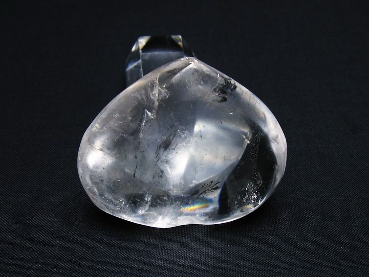水晶 ハート置物 一点物 145-1499