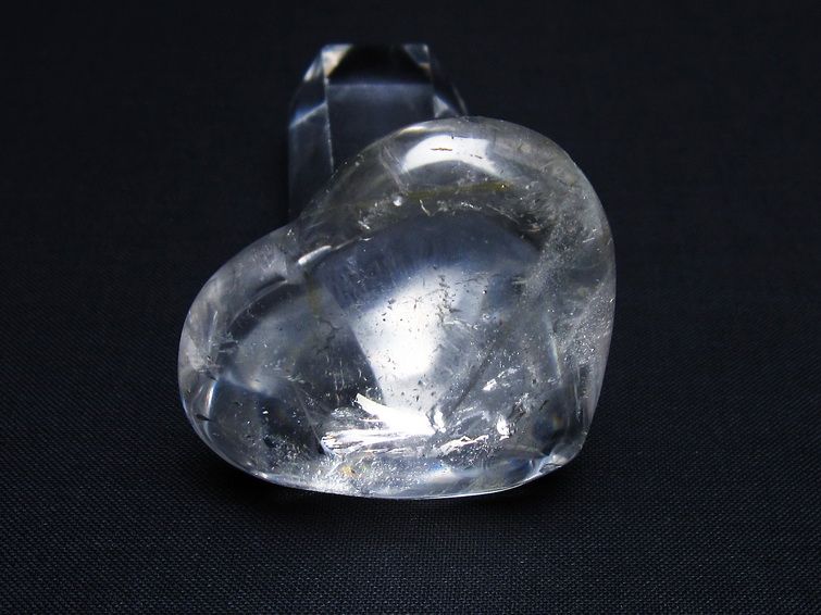 水晶 ハート置物 一点物 145-1503